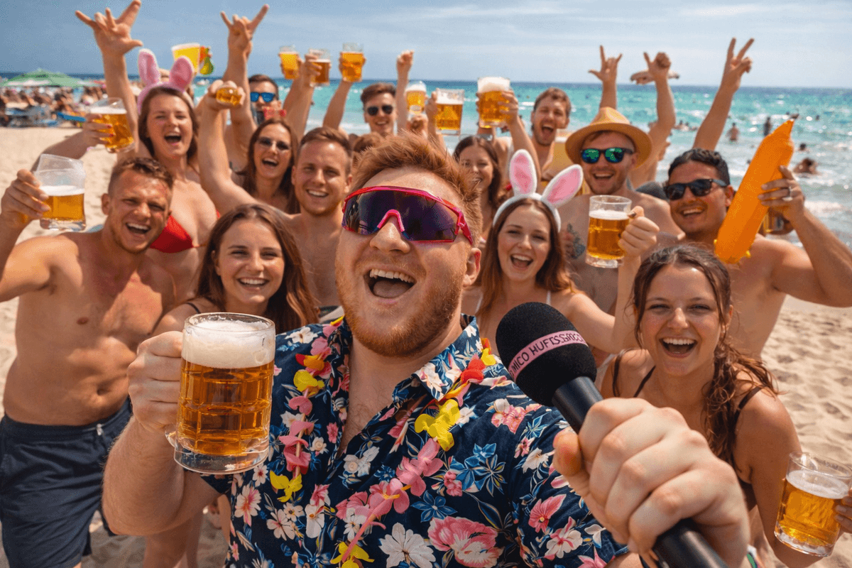 Mit den Fans am Strand – einfach unschlagbar